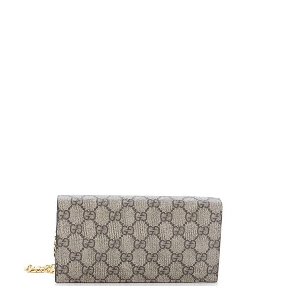 Gucci Chain Wallet Printed GG Coated Canvas Print, Multicolor - Picture 3 of 6